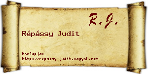 Répássy Judit névjegykártya
